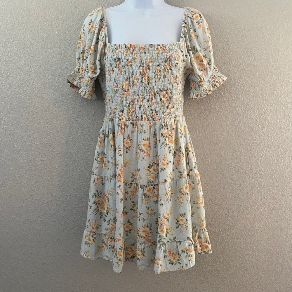 American Eagle Cottagecore Milkmaid Dress Small Feminine Romantic Puff Sleeve